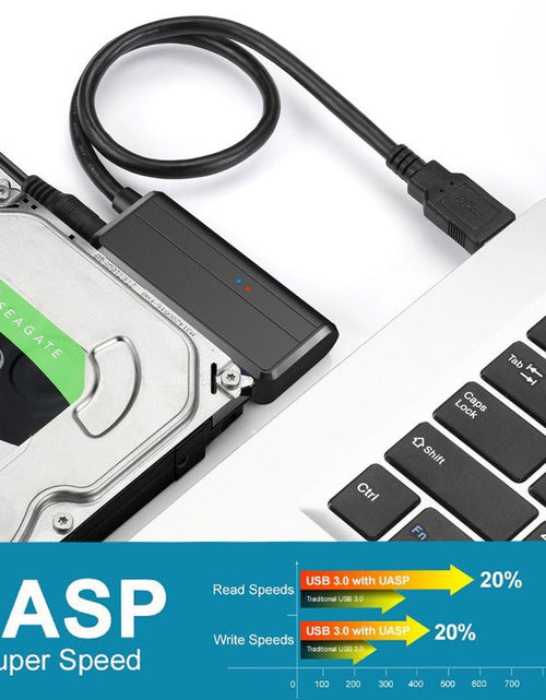 Load image into Gallery viewer, New USB 3.0 to SATA7+15P Easy Drive Cable 2.5 "3.5-inch Hard Drive Data Cable USB Adapter Cable
