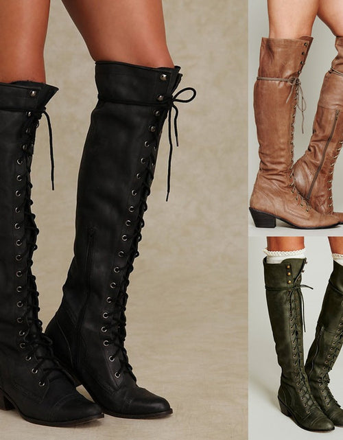 Load image into Gallery viewer, Women’s Over-the-Knee Boots – Round Toe Stylish Tall Winter Boots
