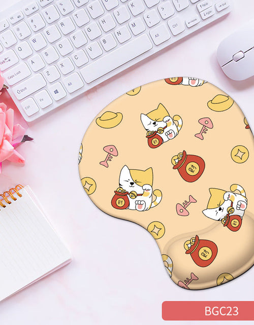 Load image into Gallery viewer, Silicone wrist mouse pad female comfortable computer soft non-slip hand rest pad thick non-slip wrist rest cute game pad
