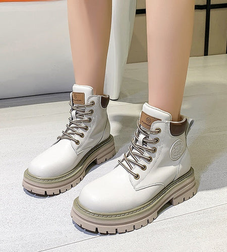 Women’s Genuine Leather Martin Boots