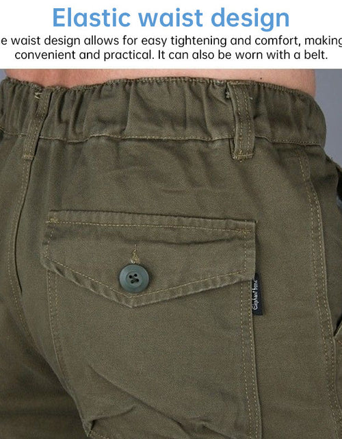 Load image into Gallery viewer, Men's Cotton Cargo Overalls for Camping &amp; Hiking - Straight-Leg, Multi-Pocket Baggy Trousers
