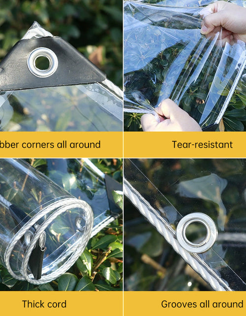 Load image into Gallery viewer, High-Quality Waterproof PVC Tarpaulin (420g/m² Transparent, Upgraded Grommets, Outdoor Windproof/Rainproof)
