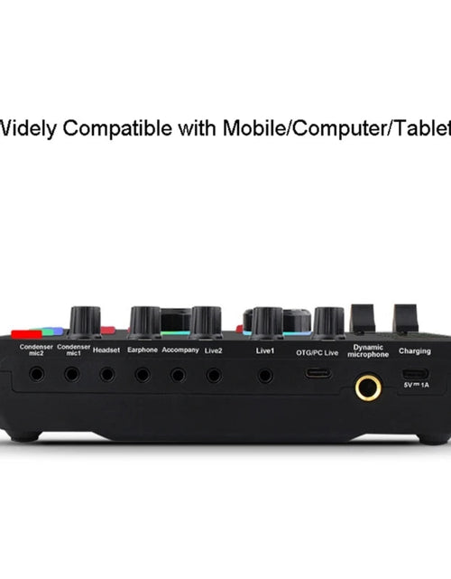 Load image into Gallery viewer, F999  Mixer Podcast Sound Board Live Sound Card for Live Recording Home KTV
