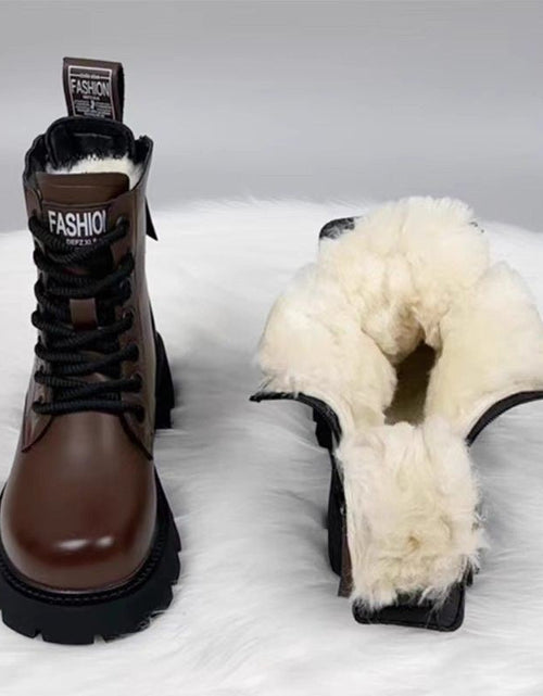Load image into Gallery viewer, Women’s Padded Insulated Winter Boots – Stylish Thick Sole Snow Boots
