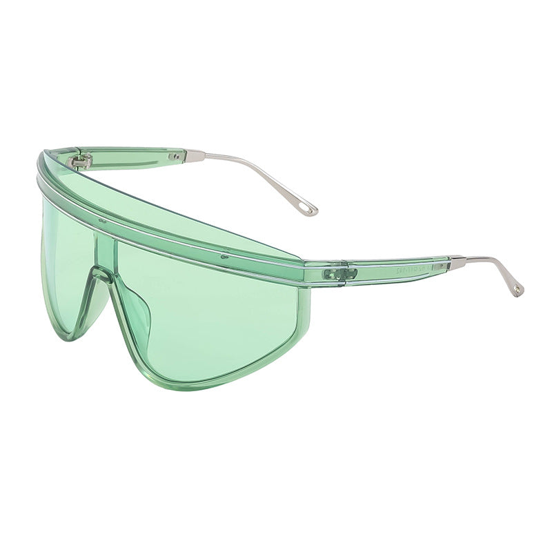 Personalized Large Frame One-Piece Lens Sunscreen Sunglasses For Women High Sense Windproof Ins Sunglasses