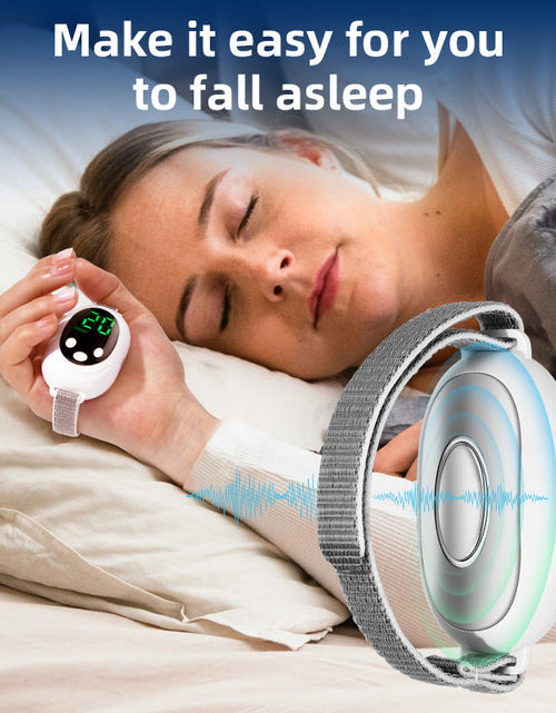 Load image into Gallery viewer, Portable Pulse Sleep Aid Relieves Insomnia Helps Fall Asleep Fast Handheld Sleeper

