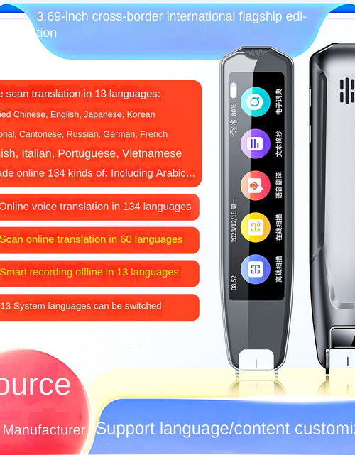 Load image into Gallery viewer, Export Translation Pen Offline Chinese, English, Japanese, Korean, Russian, German, Cantonese, Malay, Southeast Asian Scan Pen
