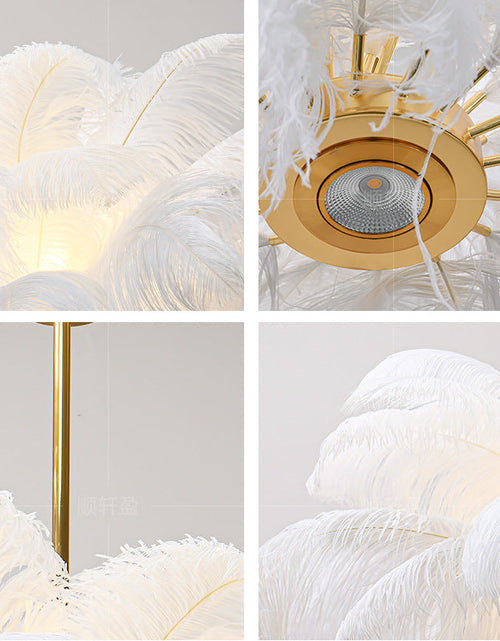 Load image into Gallery viewer, Feather lamp, living room pendant light, hall main light, modern and simple bedroom
