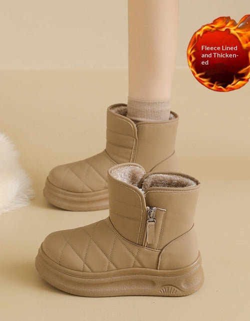 Load image into Gallery viewer, Women’s Warm Fleece-Lined Snow Boots – Casual Winter Anti-Slip Ankle Boots

