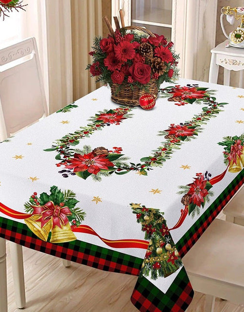Load image into Gallery viewer, Christmas table runner with pine holly needle, holiday dining decor
