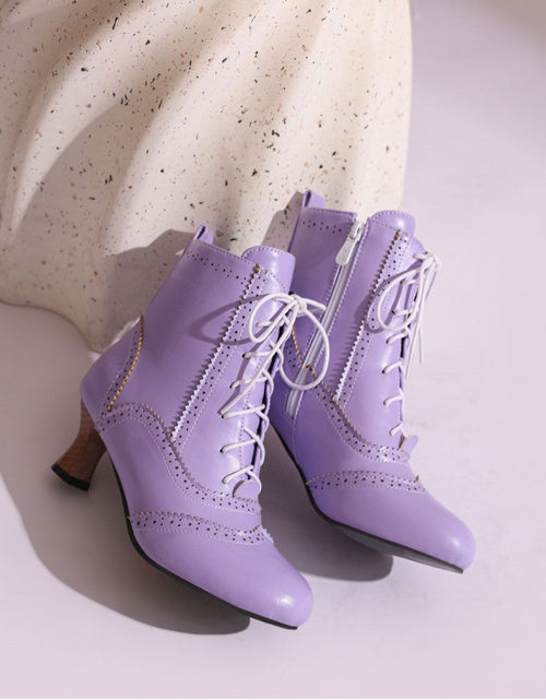 Load image into Gallery viewer, Women’s Dopamine Girl Short Boots – Comic-Con Style Winter Footwear
