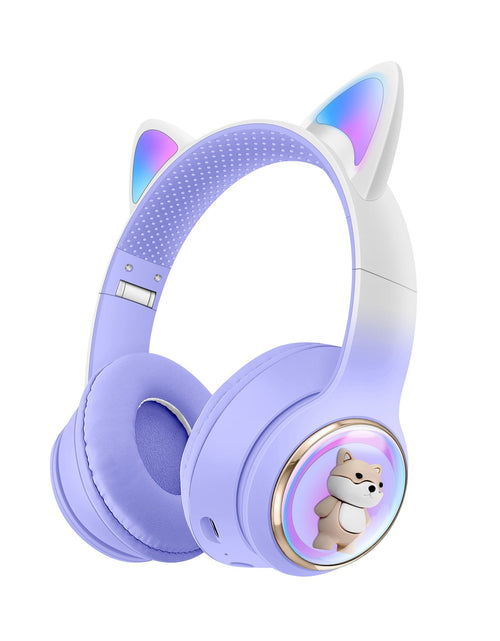 Load image into Gallery viewer, AKZ-51 Earphones Space Cabin Cute Cartoon Pet Bluetooth Headwear Large Battery Earphones Foldable Earphones

