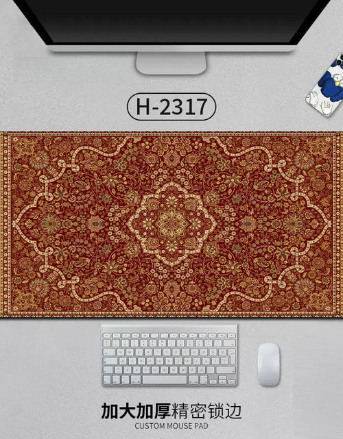 Load image into Gallery viewer, Large Persian Mouse Pad Office Carpet MousePad Natural Rubber Lockedge Anti Slip Desk Mat Laptop Office Game Accessories Pad
