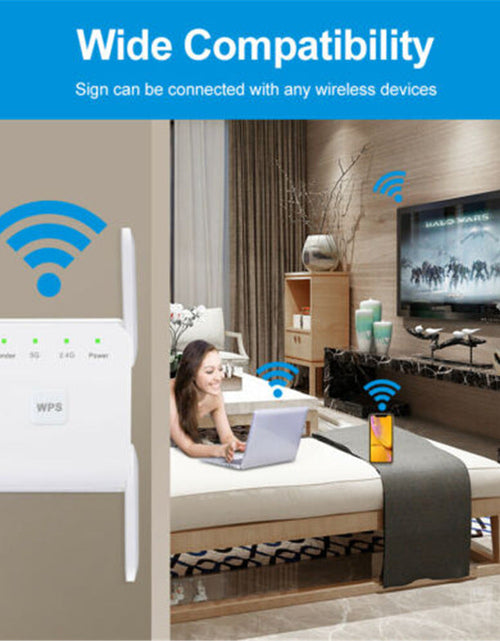 Load image into Gallery viewer, AC1200M dual band repeater wireless signal amplifier 5G high-power extender wifi repeater
