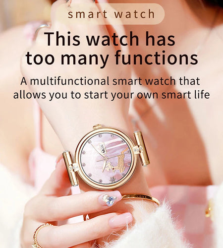 AK62 Smart Watch Women 1.09 Inch HD Screen Custom Watch Face Sports Fitness Tracker Bluetooth Call Lady Smartwatch 2024