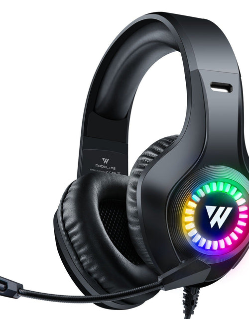 Load image into Gallery viewer, Head mounted gaming headphones wired e-sports luminous earphones mobile phones computers cool anchor headphones
