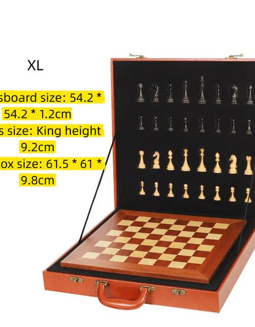 Load image into Gallery viewer, International Chess Heavy Woodgrain Chess Wooden Chess Board Western Chess Adult Luxury Set Chess
