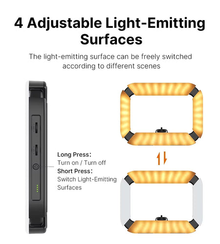 Ulanzi U200 Camera Ring Light Video Rig Handheld Camera Led Light for Video Recording