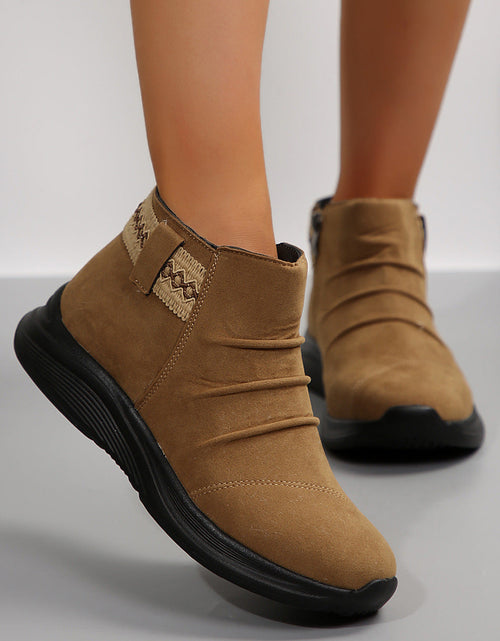 Load image into Gallery viewer, Round-Toe Women’s Frosted Martin Boots
