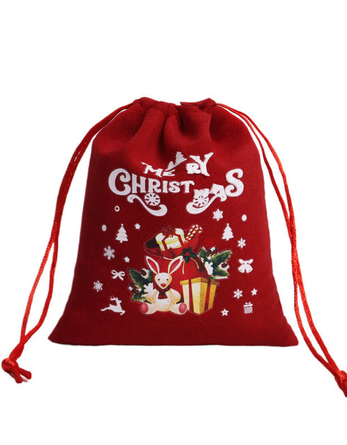 Load image into Gallery viewer, Christmas Gift Velvet/linen Drawstring Bags Bracelet Jewelry Candy Packaging Bags
