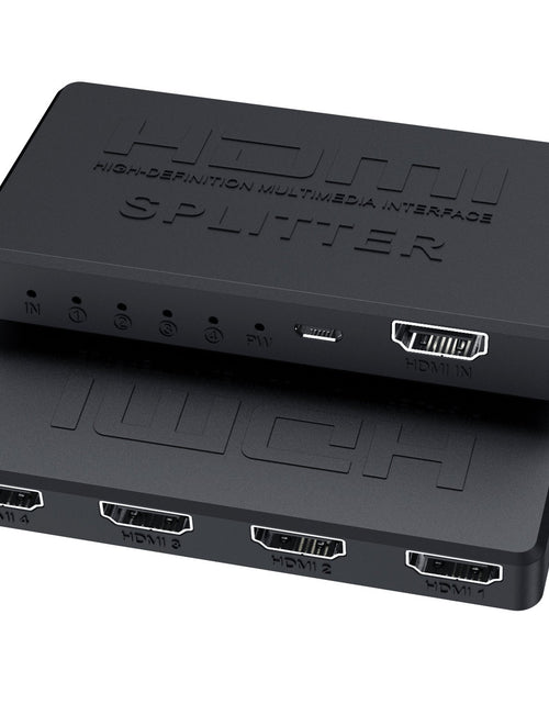 Load image into Gallery viewer, HDMI splitter 1/4 4K mini HDMI 1/4 splitter HD video on screen
