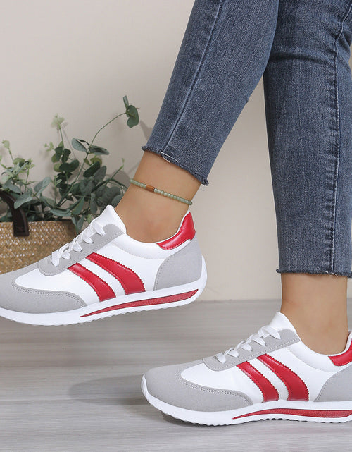 Load image into Gallery viewer, Women's Lace-Up Round-Toe Casual Sneakers
