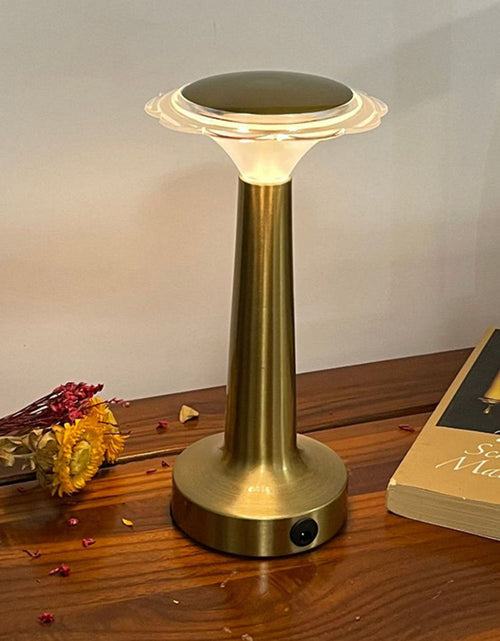 Load image into Gallery viewer, LED Retro Metal Desk Lamp USB Rechargeable Touch Desk Lamp Creative Bedside Night Light
