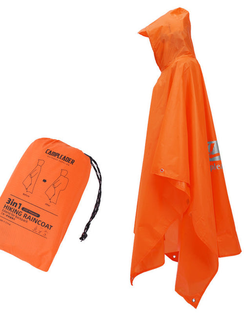 Load image into Gallery viewer, 3 - in - 1 Waterproof Rain Poncho for Outdoor Use: Motorcycle, Camping, Hiking &amp; Travel
