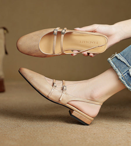 Women’s Flat Sandals with Soft Sole and Single Strap