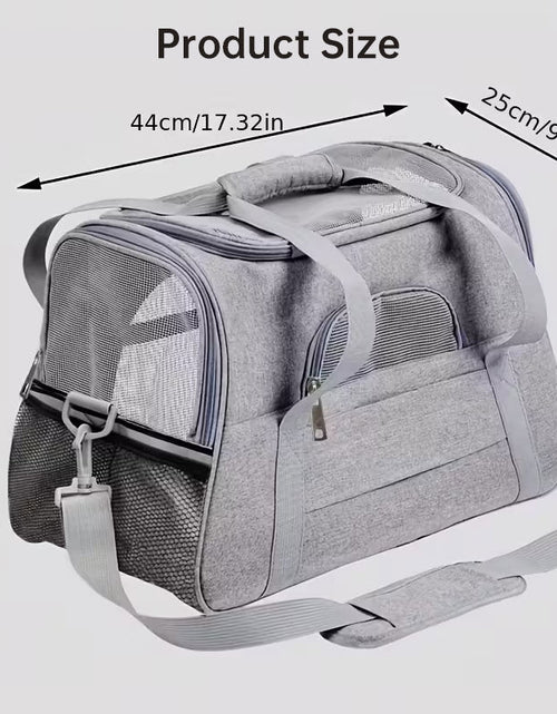 Load image into Gallery viewer, Foldable &amp; Expandable Pet Carrier Bag - Mesh Breathable Cat/Dog Travel Bag, Convertible Crossbody Handbag for Small Pets
