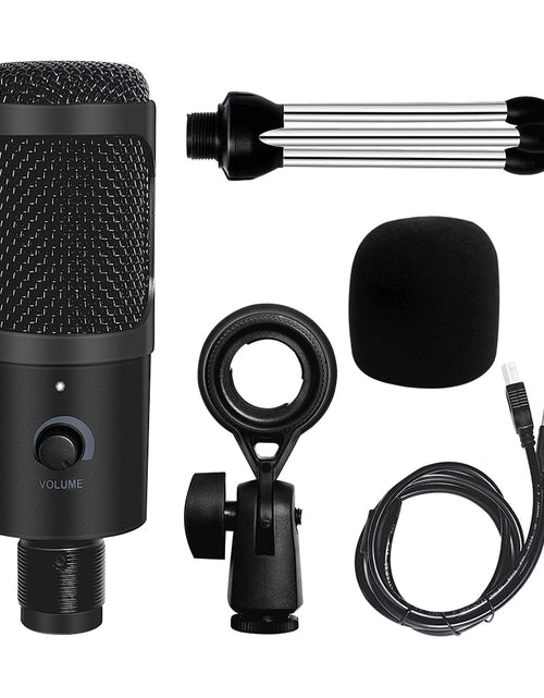 Load image into Gallery viewer, Professional USB Condenser Microphones For PC Computer Laptop Singing Gaming Streaming Recording Studio YouTube Video Microfon

