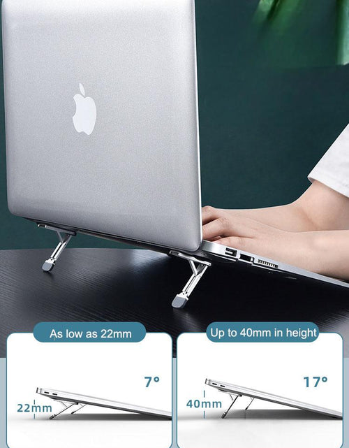 Load image into Gallery viewer, Laptop and tablet support suspended elevated ultra-thin folding lifting and cooling bracket
