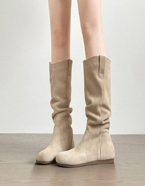 Load image into Gallery viewer, 🖤 Creeper Knight Flat Heel Cowboy Boots for Women
