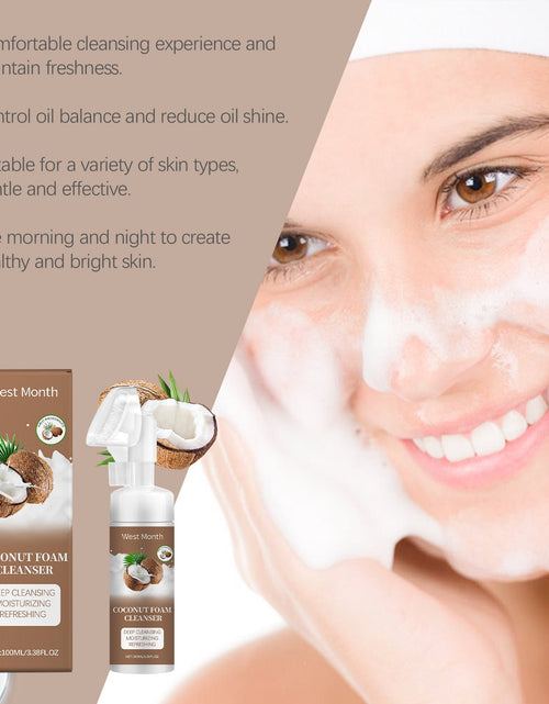 Load image into Gallery viewer, West&amp;Month Coconut Foam Cleanser Gentle Pore Cleanser Refreshing Moist Cleanser
