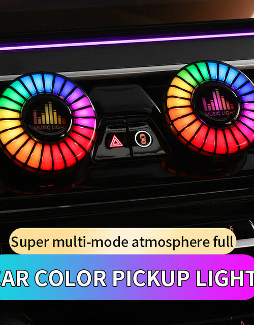 Load image into Gallery viewer, Car aromatherapy air outlet atmosphere light Car sound pickup light Car perfume voice-controlled rhythm light
