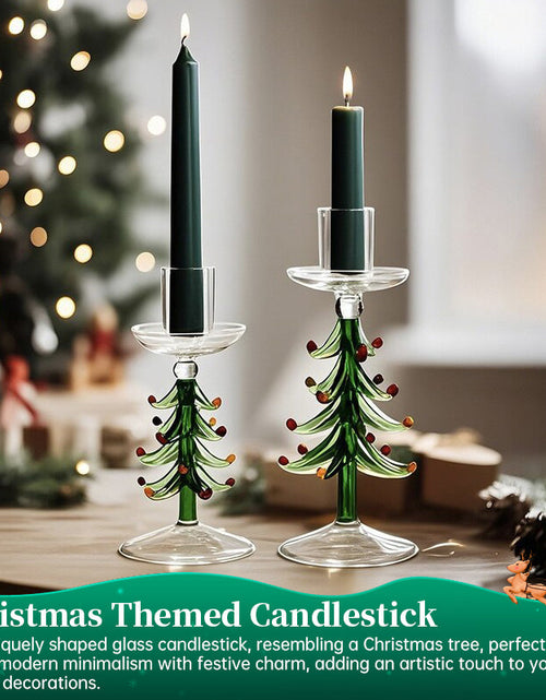 Load image into Gallery viewer, Nordic Borosilicate Glass Candle Holder, Christmas Tree Tabletop Decor for Home
