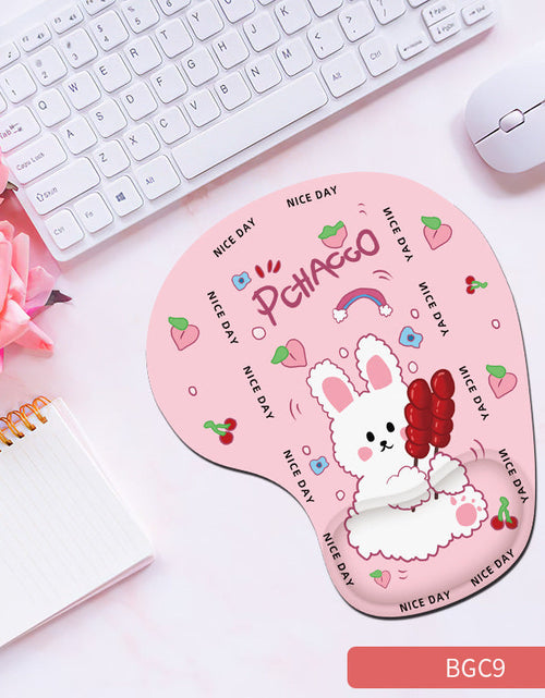 Load image into Gallery viewer, Silicone wrist mouse pad female comfortable computer soft non-slip hand rest pad thick non-slip wrist rest cute game pad
