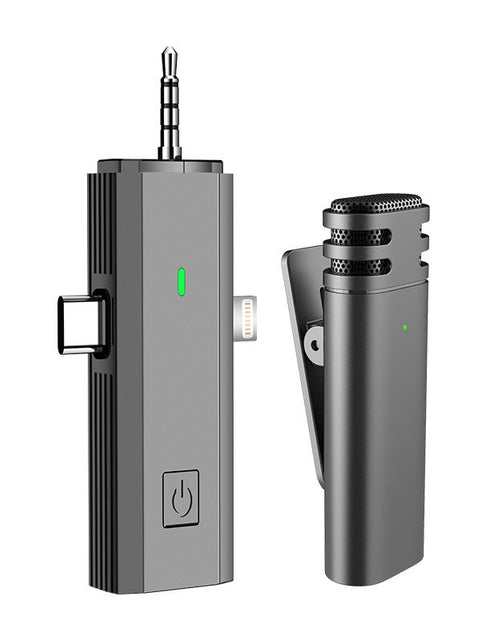 Load image into Gallery viewer, Wireless lavalier microphone 3-in-1 mobile phone camera sound card AI noise reduction Tiktok live broadcast wireless microphone
