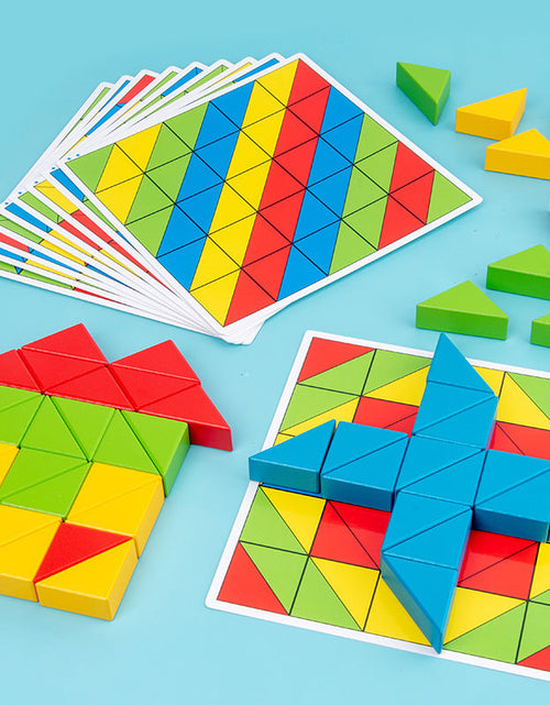 Load image into Gallery viewer, Children's puzzle, parent-child interaction, focus training, creative intelligence, triangle puzzle, building blocks, logical thinking toys
