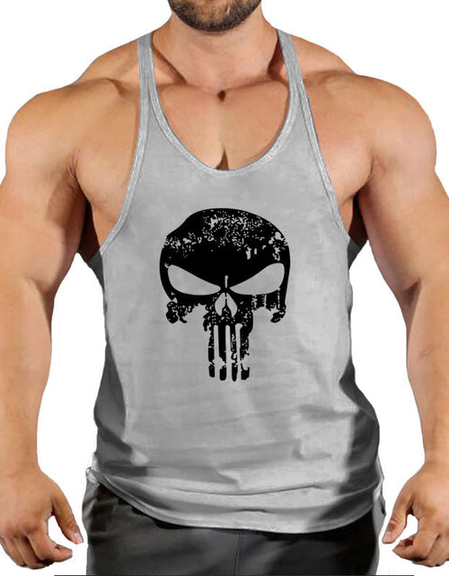 Load image into Gallery viewer, Fitness vest men's loose sleeveless T-shirt sports clothes camisole sports training top
