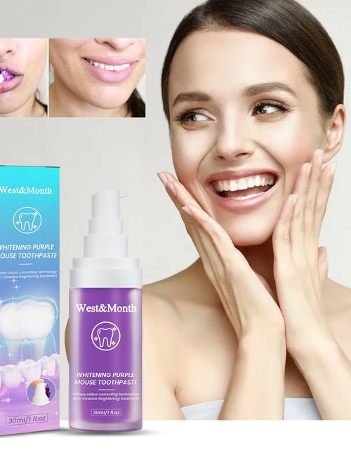 Load image into Gallery viewer, West&amp;Month Purple Mousse Toothpaste Daily Mouthguard Gently Cleans Stains And Tartar Freshen The Mouth
