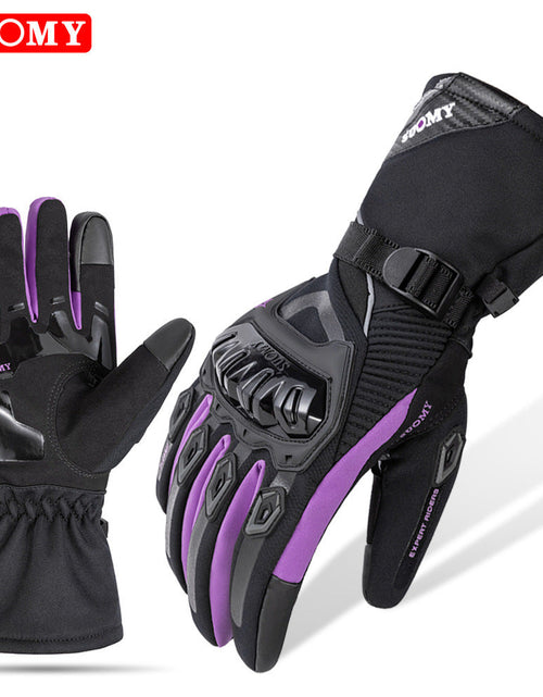 Load image into Gallery viewer, Motorcycle waterproof, windproof, warm winter touch-screen motorcycle riding gloves hand guards anti-fall thick long gloves

