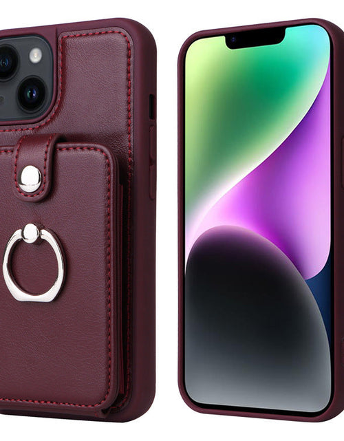 Load image into Gallery viewer, Suitable for iPhone 14 wallet phone case  Apple 13 Promax flip cover protective case accordion card insertion phone leather case

