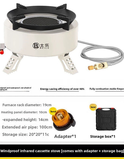 Load image into Gallery viewer, New Explorer 4000W infrared camping stove: portable, windproof, with electronic ignition for outdoor cooking.
