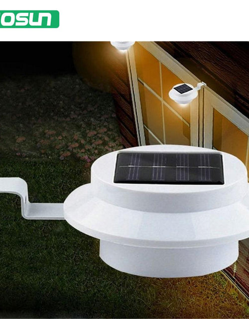 Load image into Gallery viewer, 3 leds light sensor control Solar Powered Fence Gutter Solar Lights, Outdoor Security Solar Lamps
