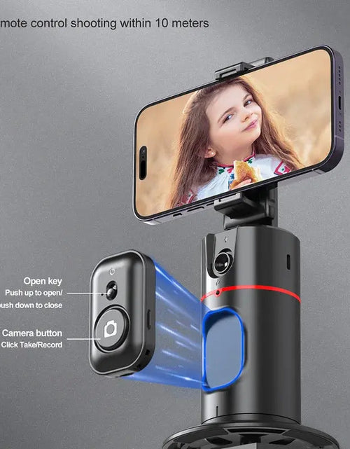 Load image into Gallery viewer, P02 Auto Face Tracking Stand 360 Rotation Phone Holder Desktop Tracking Gimbal Stabilizer Tripod for Live Vlogging Video
