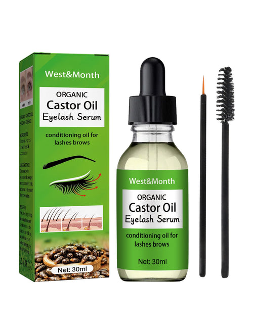 Load image into Gallery viewer, West&amp;Month Castor Oil Mascara Mild And Easy Makeup Natural Curling Black Beautiful Non-Trace Essential Oil
