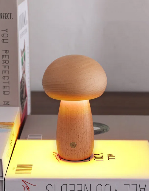 Load image into Gallery viewer, Mushroom lamp, LED charging night light, creative desk lamp, bedroom minimalist touch switch, ambient light, gift
