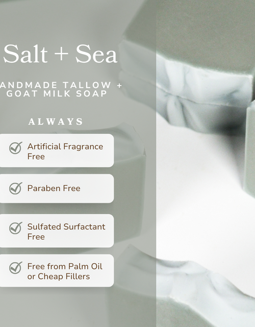 Load image into Gallery viewer, Salt + Sea Bar Handmade Tallow and Goat Milk Soap Bar
