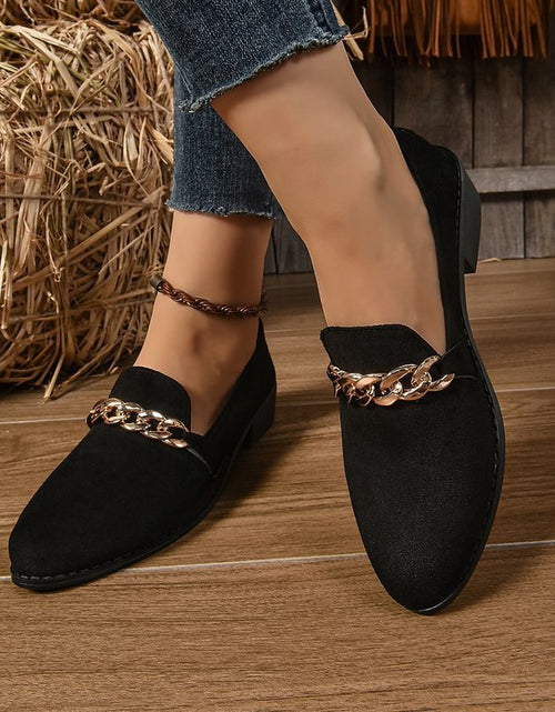 Load image into Gallery viewer, Women’s Pointed Toe Chunky Heel Shoes
